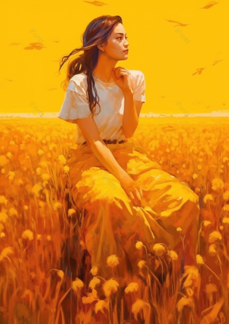 文艺秋天节气人物插画背景,插画/手绘图,插画/手绘图库,插画/手绘图下载,插画/手绘